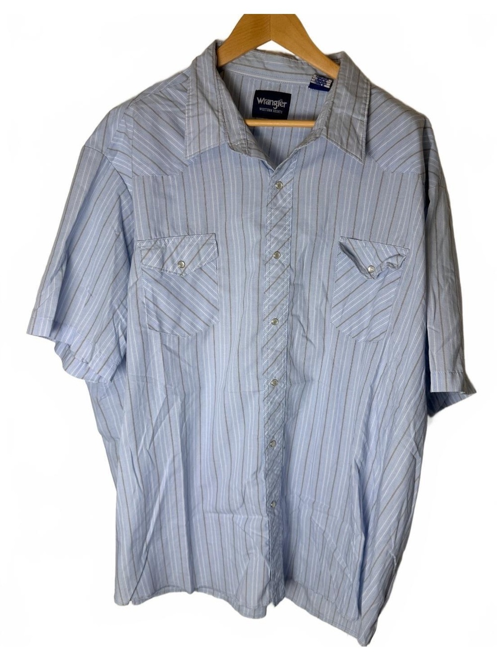 Wrangler Western Shirt 4X Big & Tall Men's Size 4XL Light-Te - Picture 4 of 5
